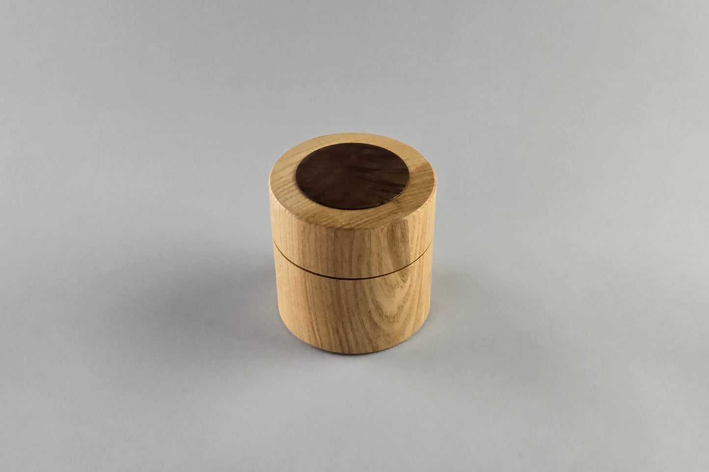 Ash Box with Walnut Burl Inlay