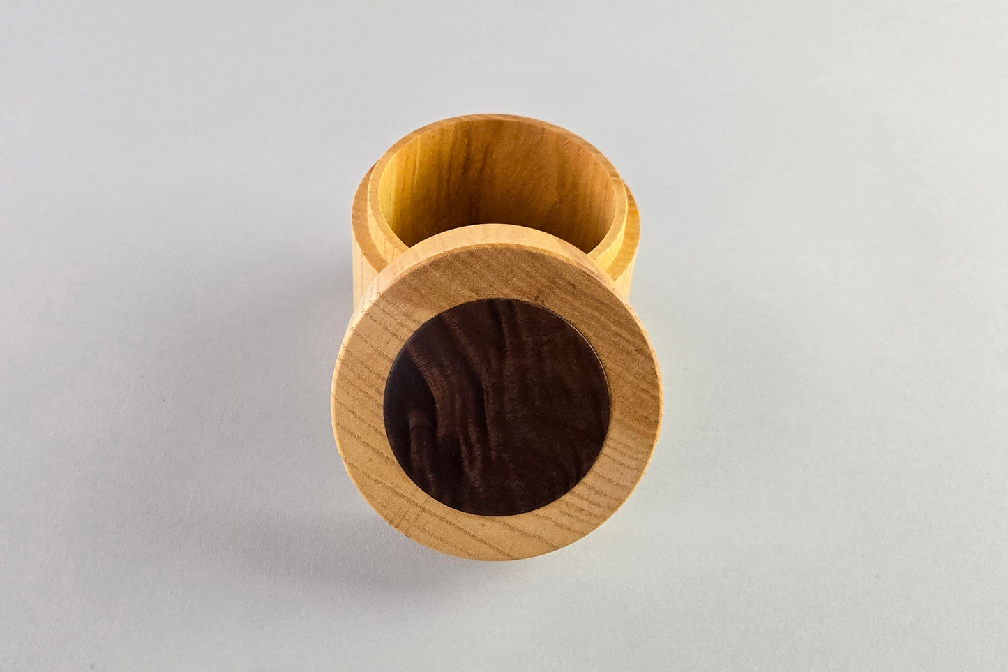 Ash Box with Walnut Burl Inlay