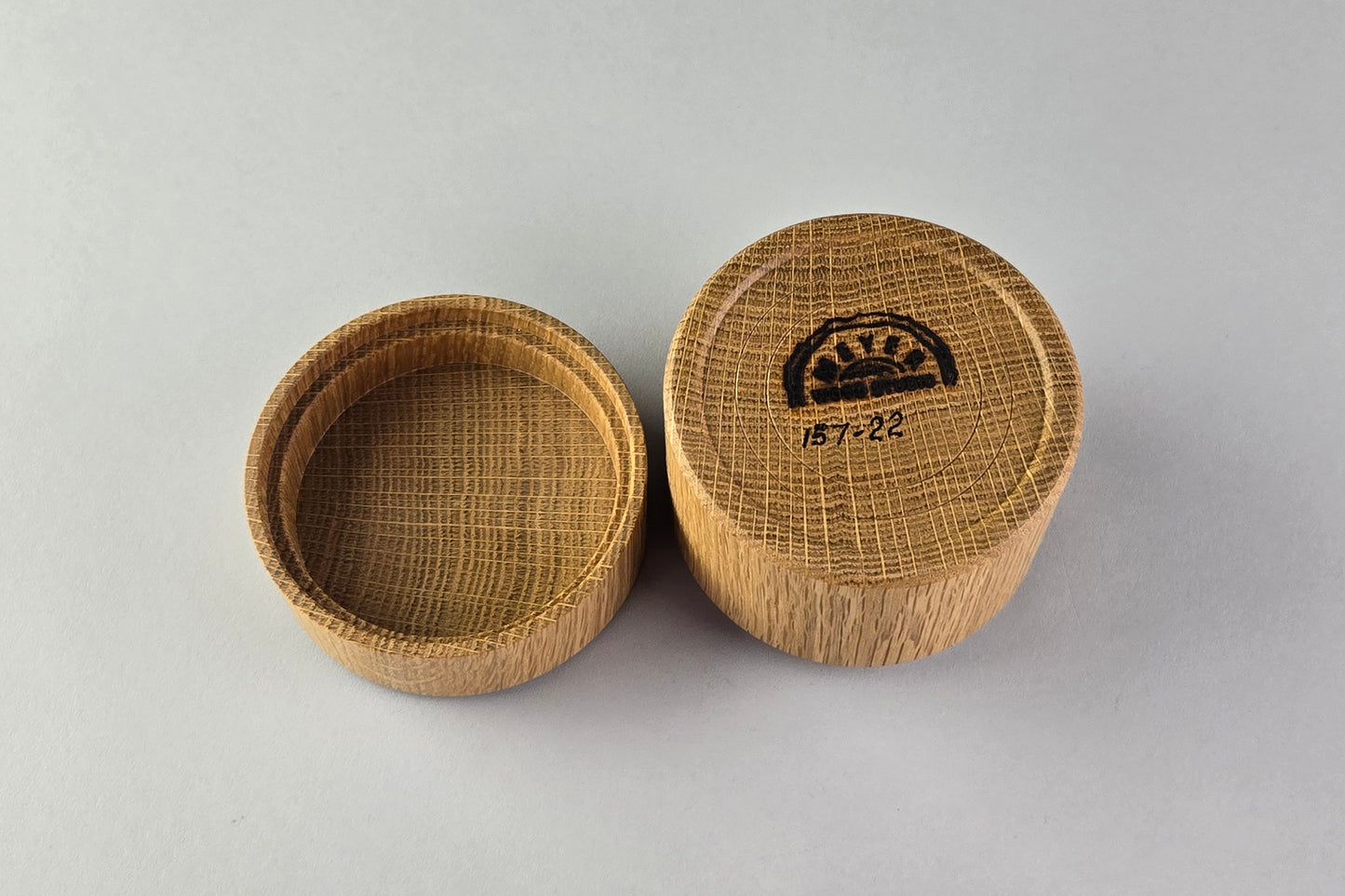 White Oak Box with Locust Burl Inlay