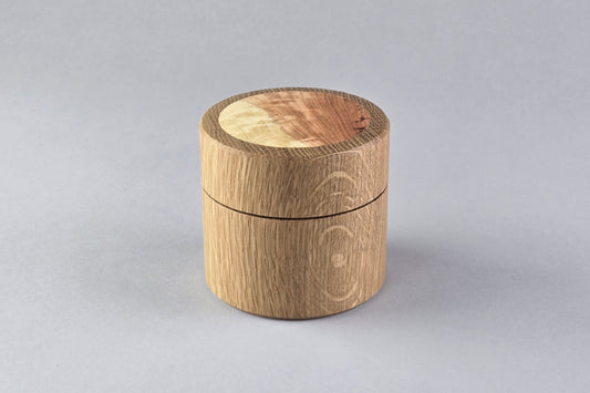 White Oak Box with Locust Burl Inlay