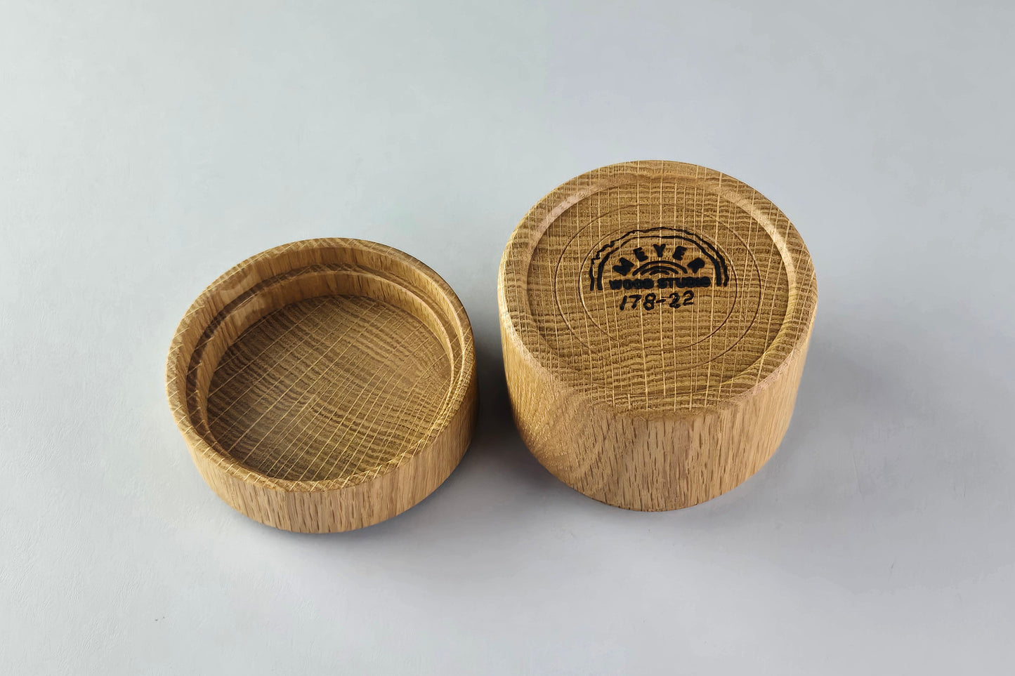 White Oak Box with Walnut Burl Inlay