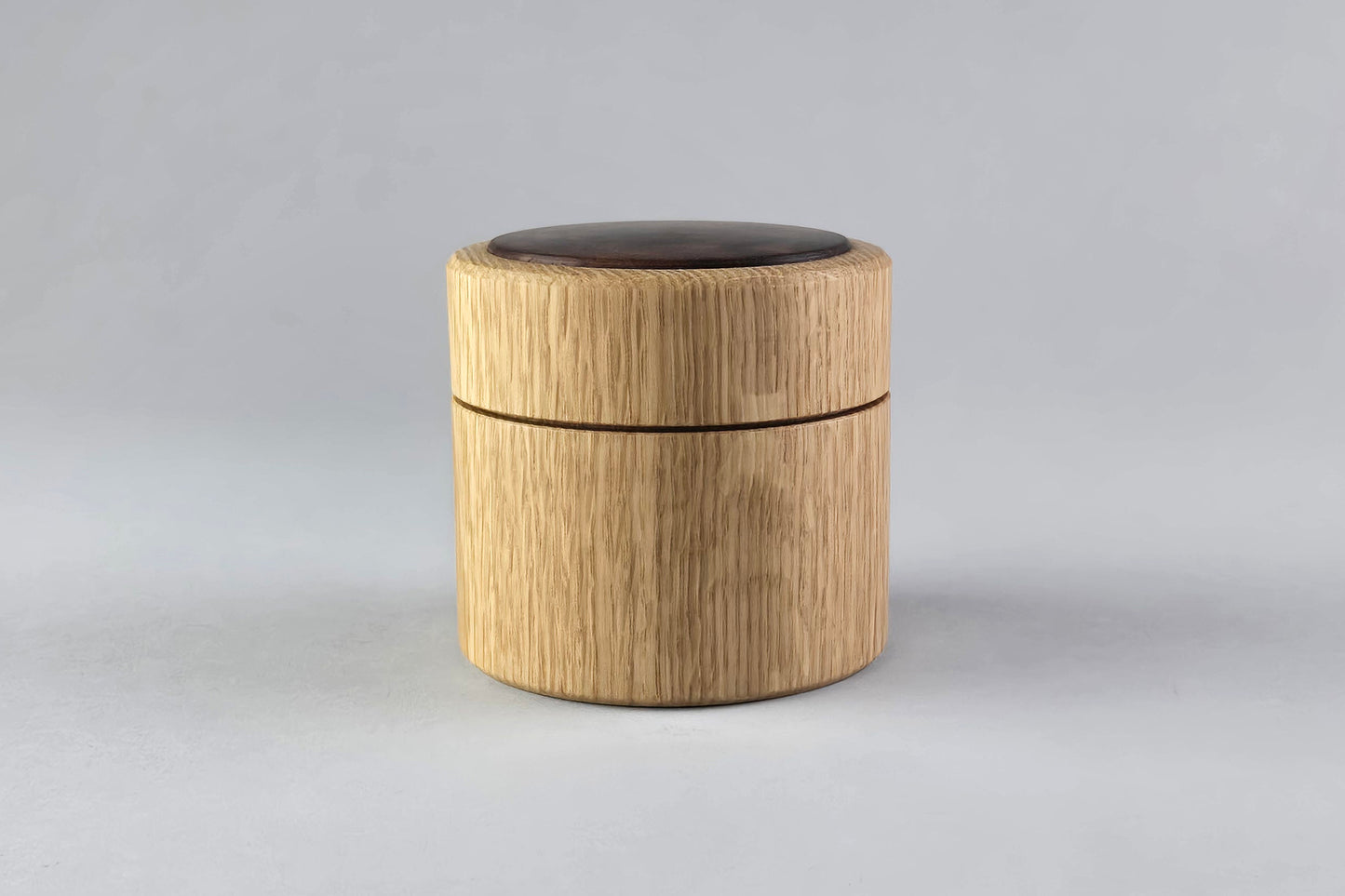 White Oak Box with Walnut Burl Inlay