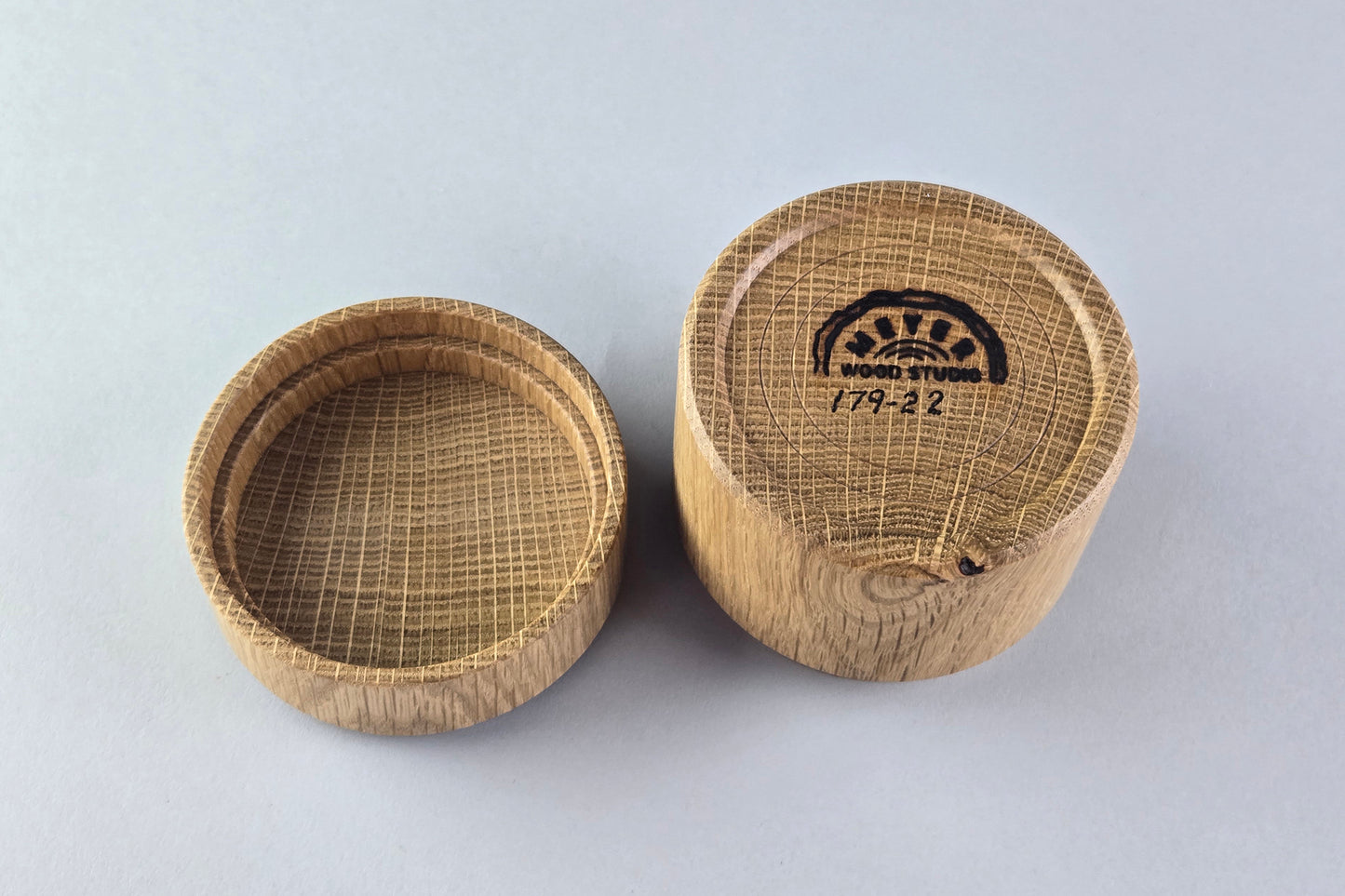 White Oak Box with Walnut Burl Inlay