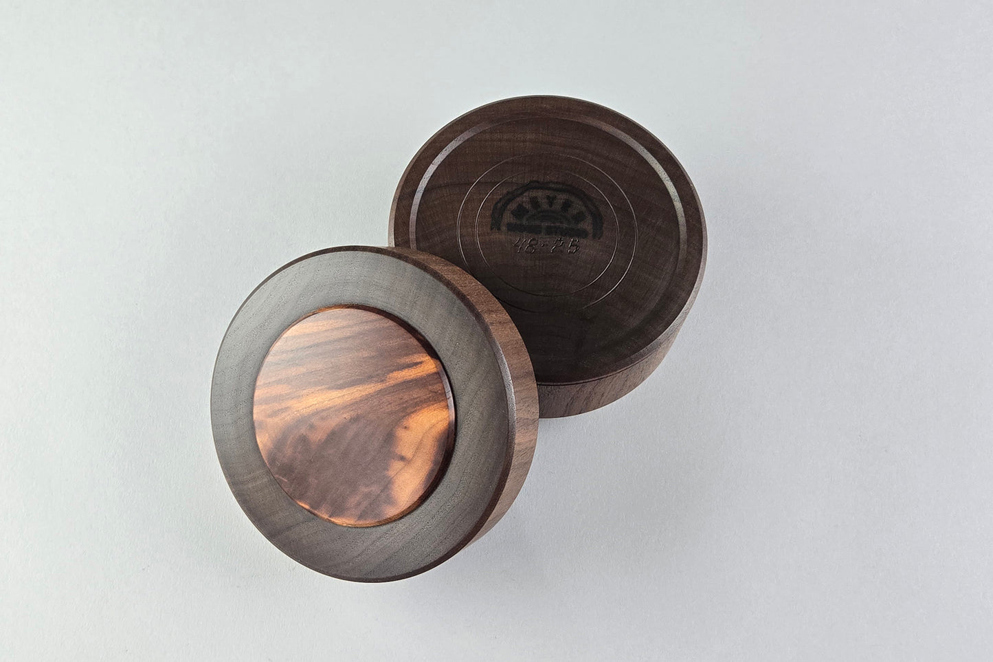 Walnut Salt Box with Cherry Inlay