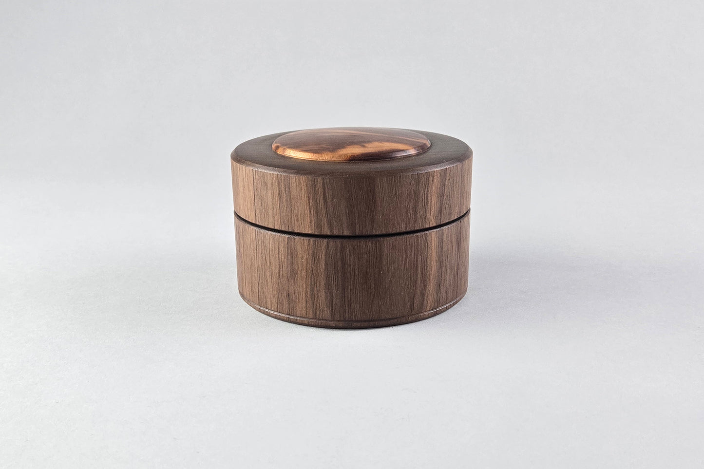 Walnut Salt Box with Cherry Inlay