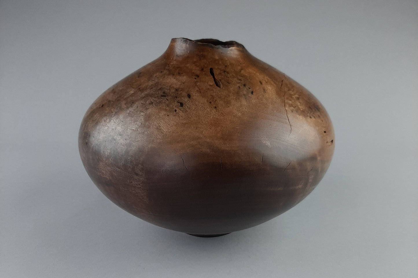 Walnut Burl Hollow Form with live edge