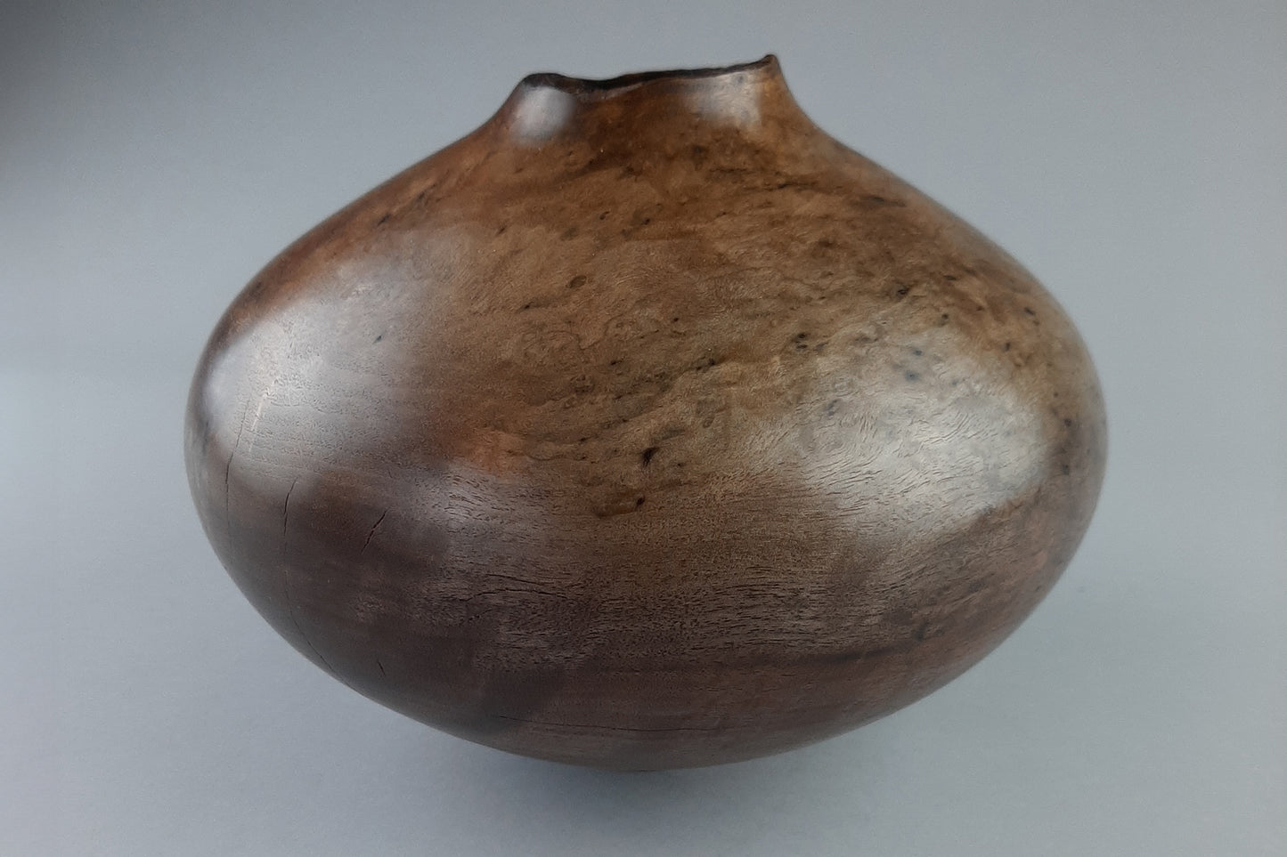 Walnut Burl Hollow Form with live edge