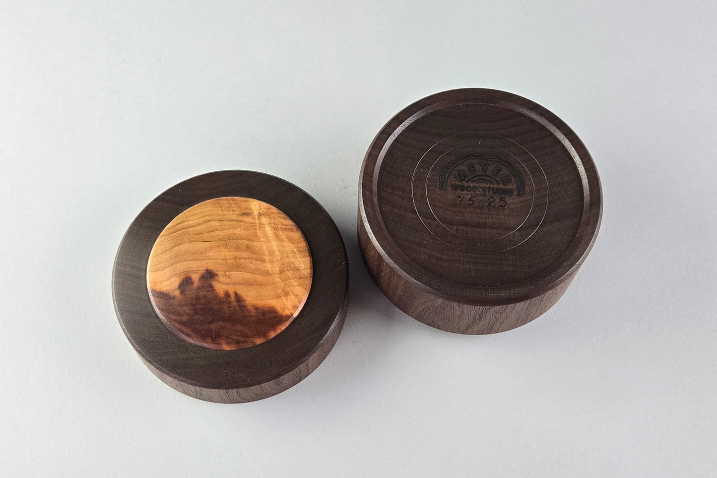 Walnut Salt Box with Cherry Inlay