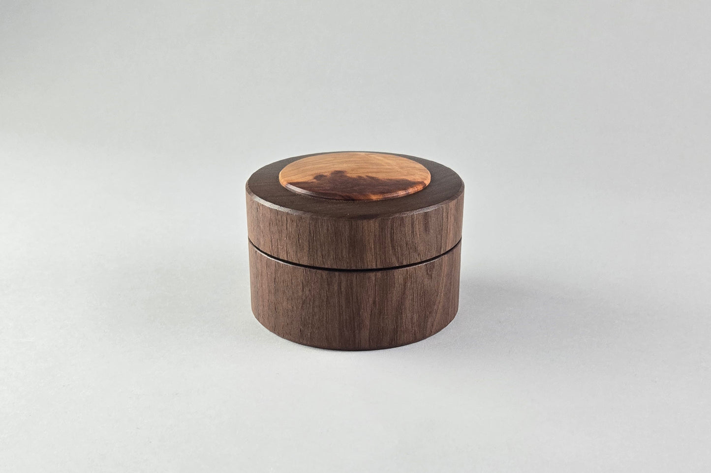 Walnut Salt Box with Cherry Inlay