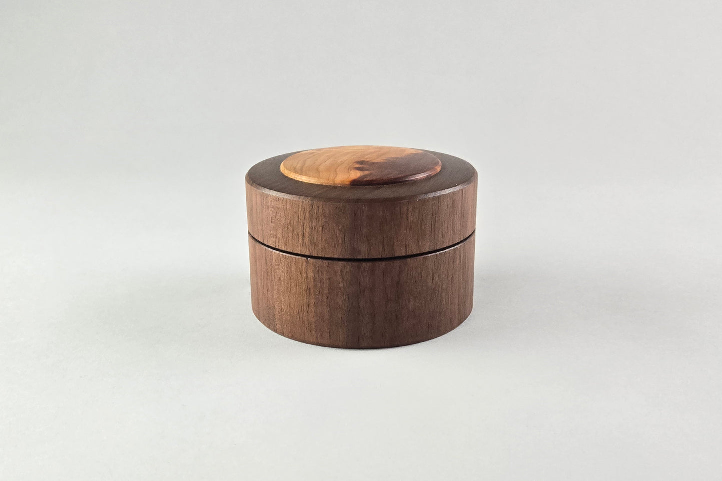 Walnut Salt Box with Cherry Inlay