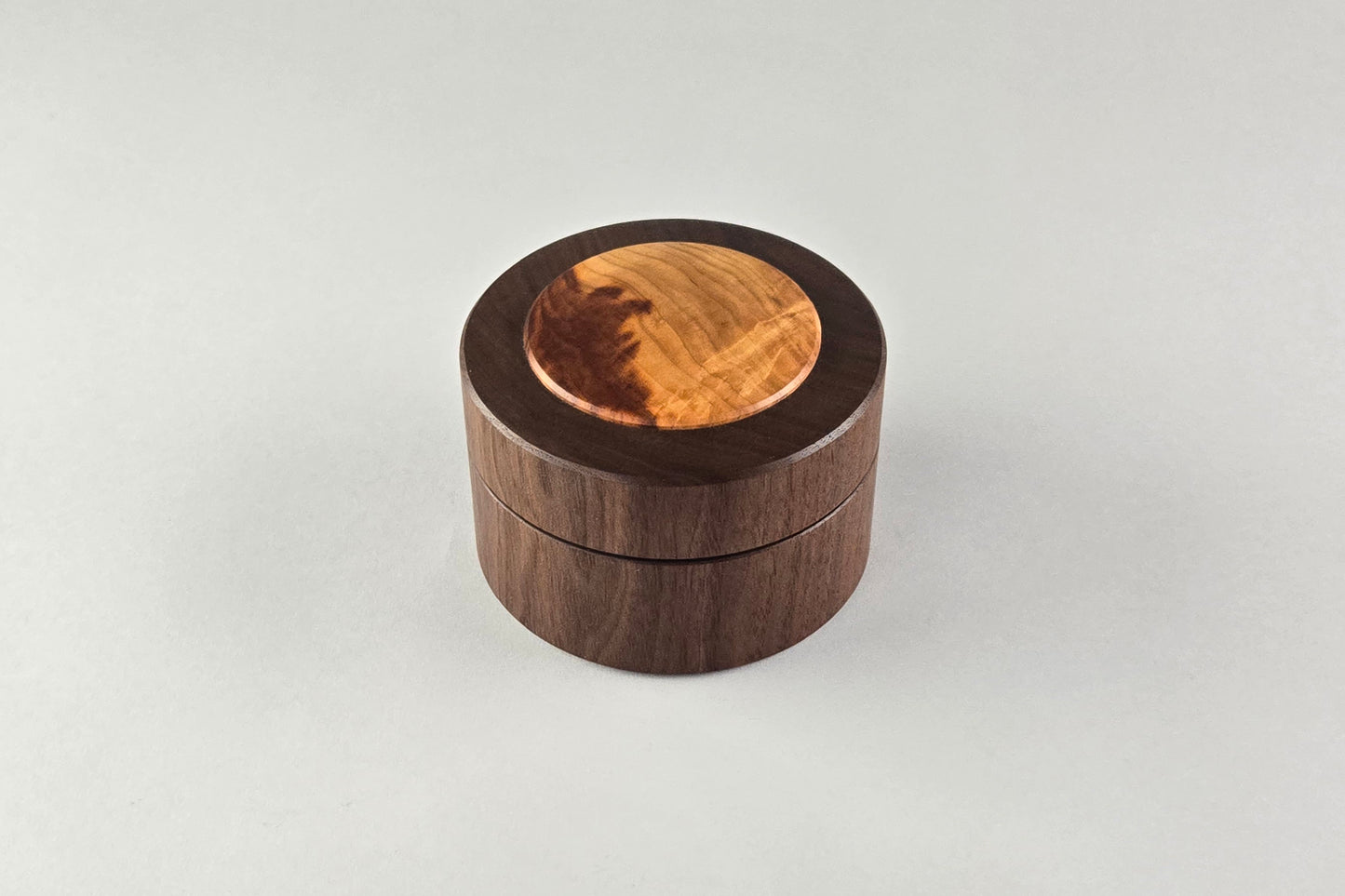 Walnut Salt Box with Cherry Inlay