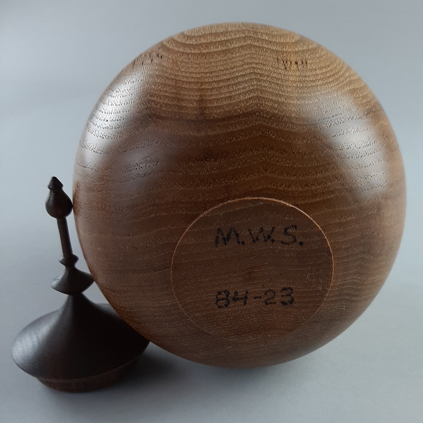 Hickory Hollow Form with Walnut Finial