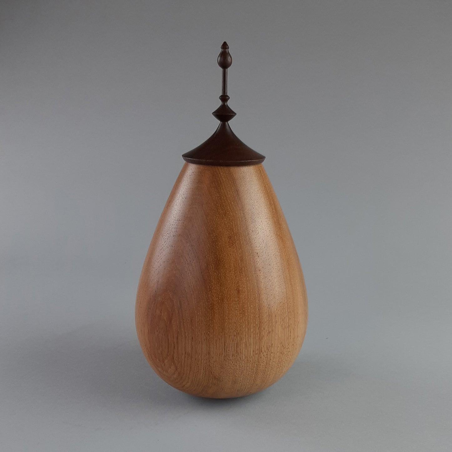 Hickory Hollow Form with Walnut Finial