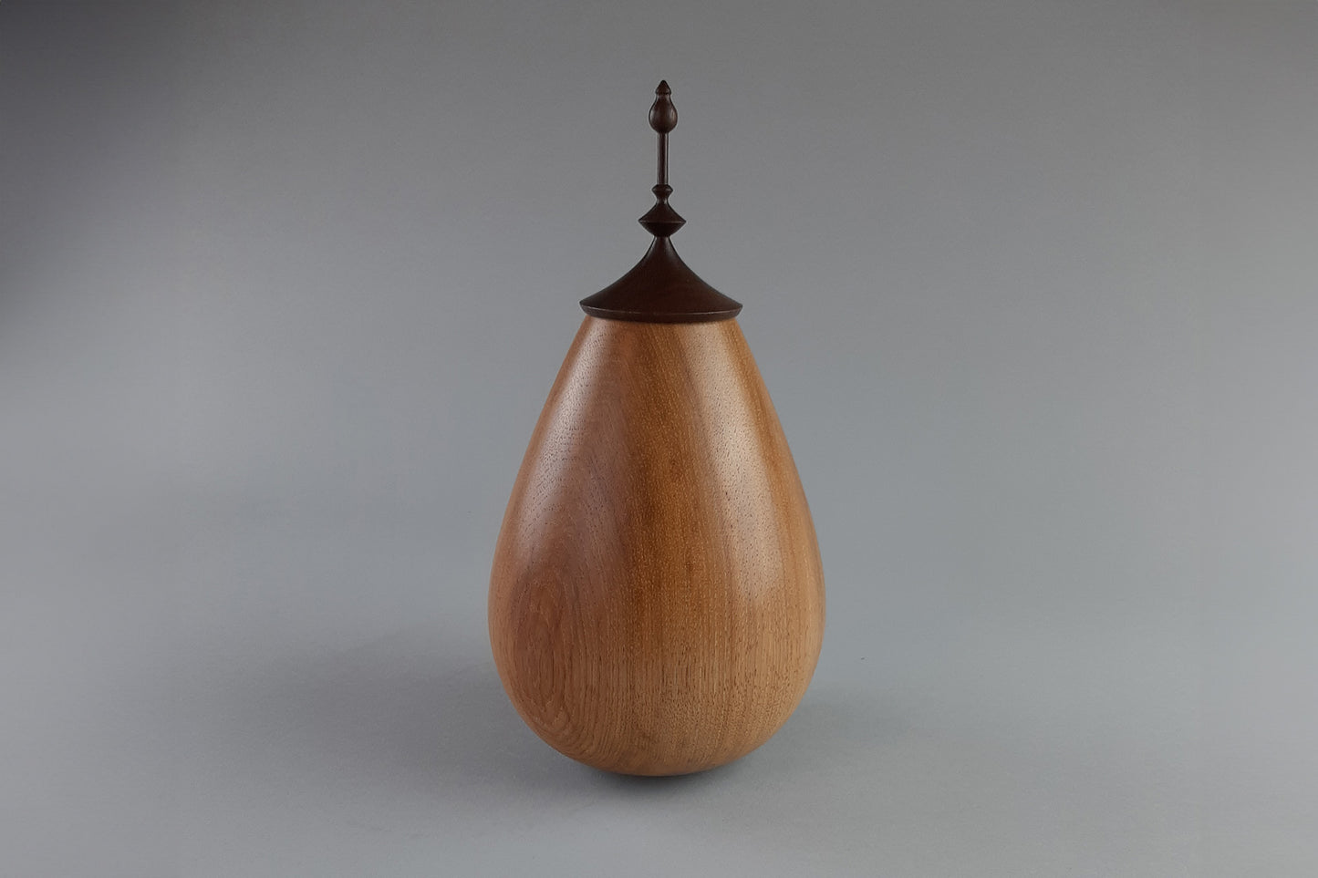 Hickory Hollow Form with Walnut Finial