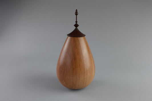 Hickory Hollow Form with Walnut Finial