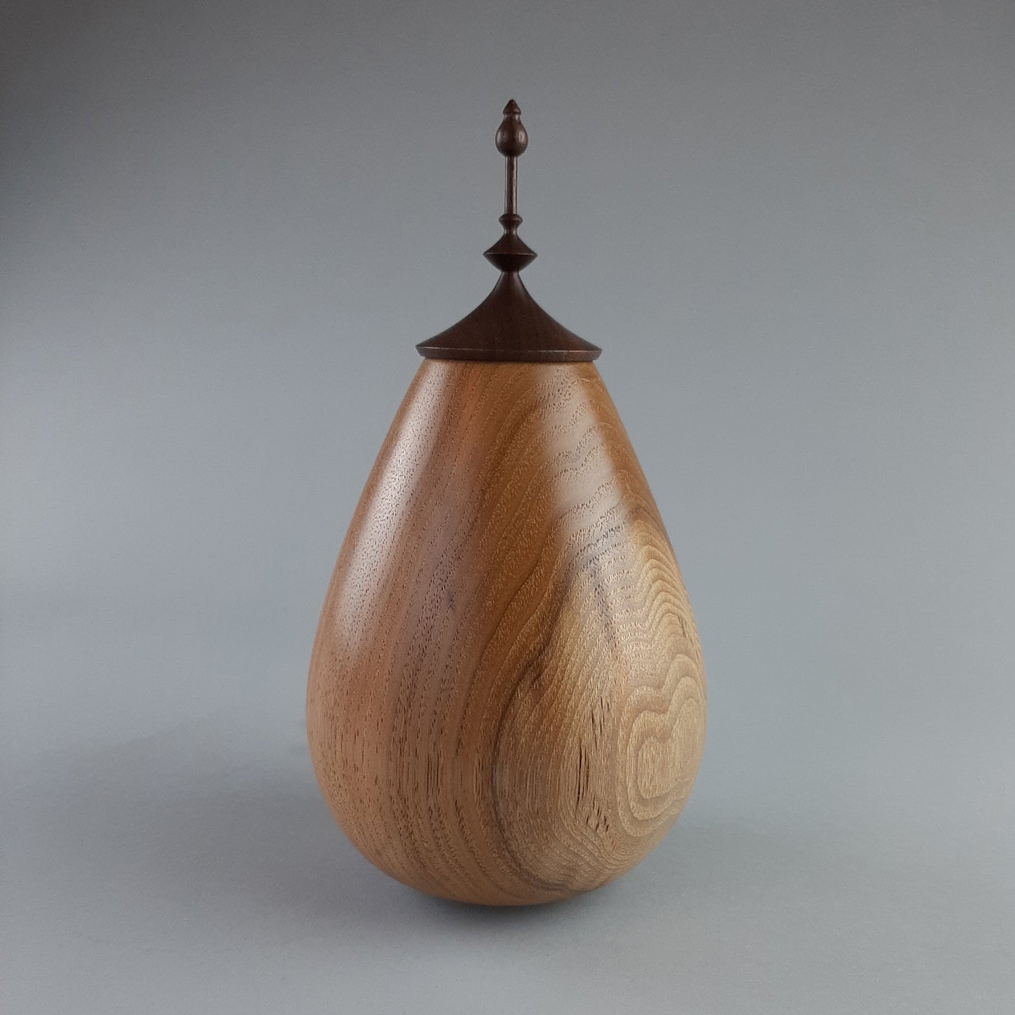 Hickory Hollow Form with Walnut Finial