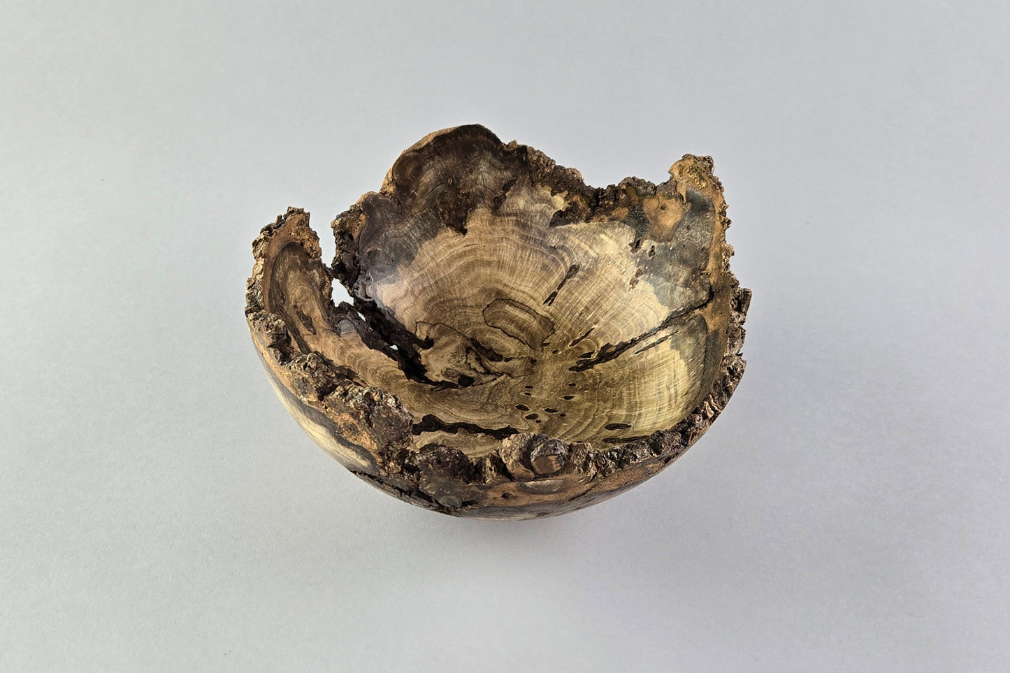 Ash Burl Live Edge Bowl