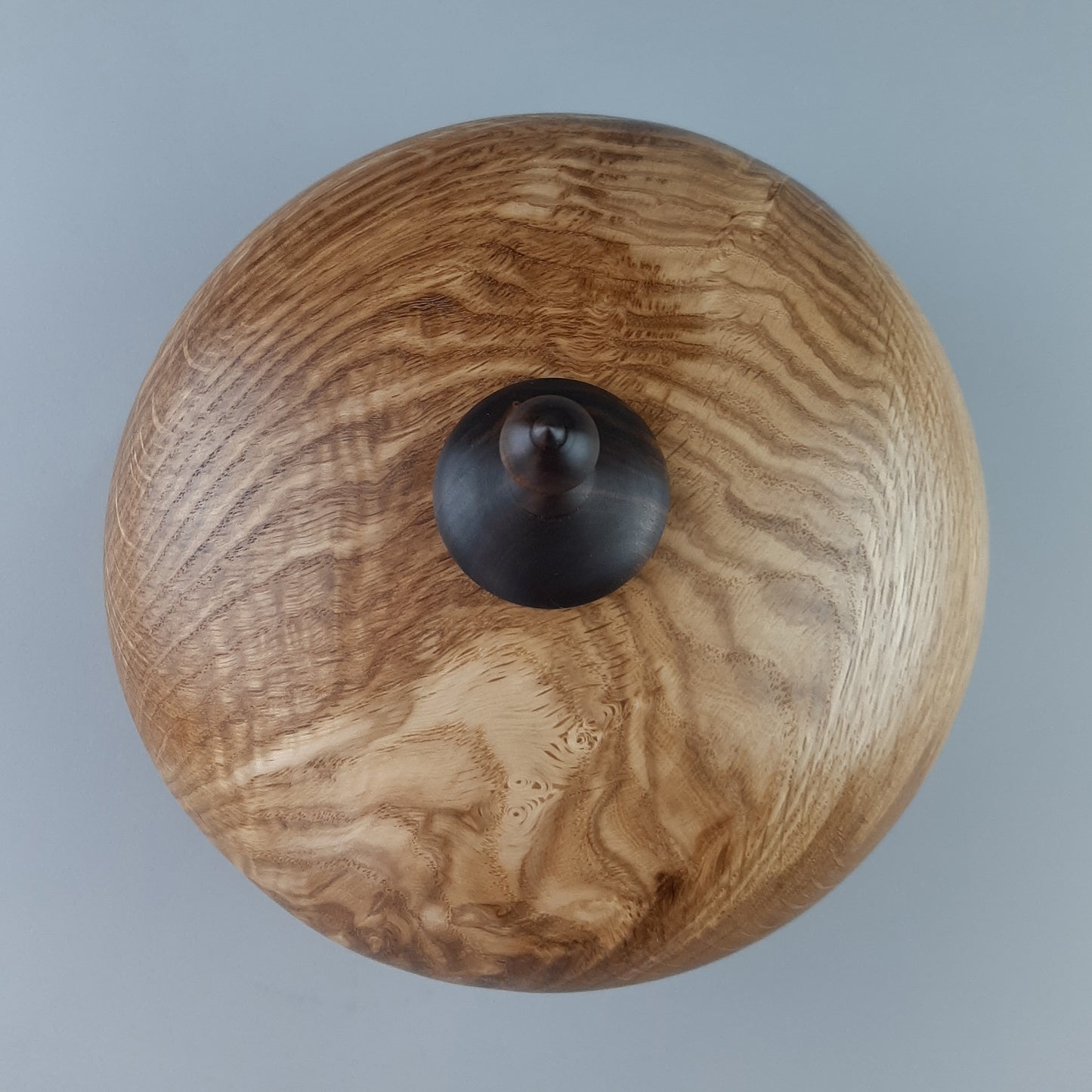 White Oak Burl Hollow Form with Texas Ebony Cap