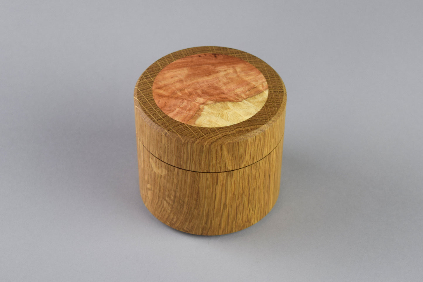 White Oak Box with Locust Burl Inlay